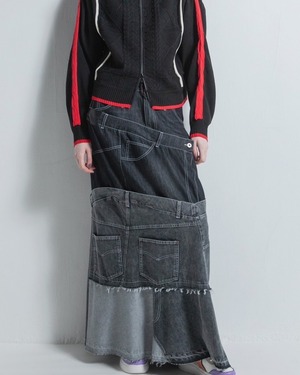 アウラアイラ AULA AILA DENIM REMAKE SKIRT