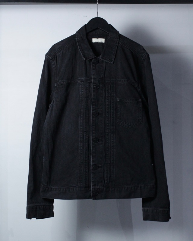 【Caka BLACK】“ALL SAINTS” Black Color Denim Tracker Jacket