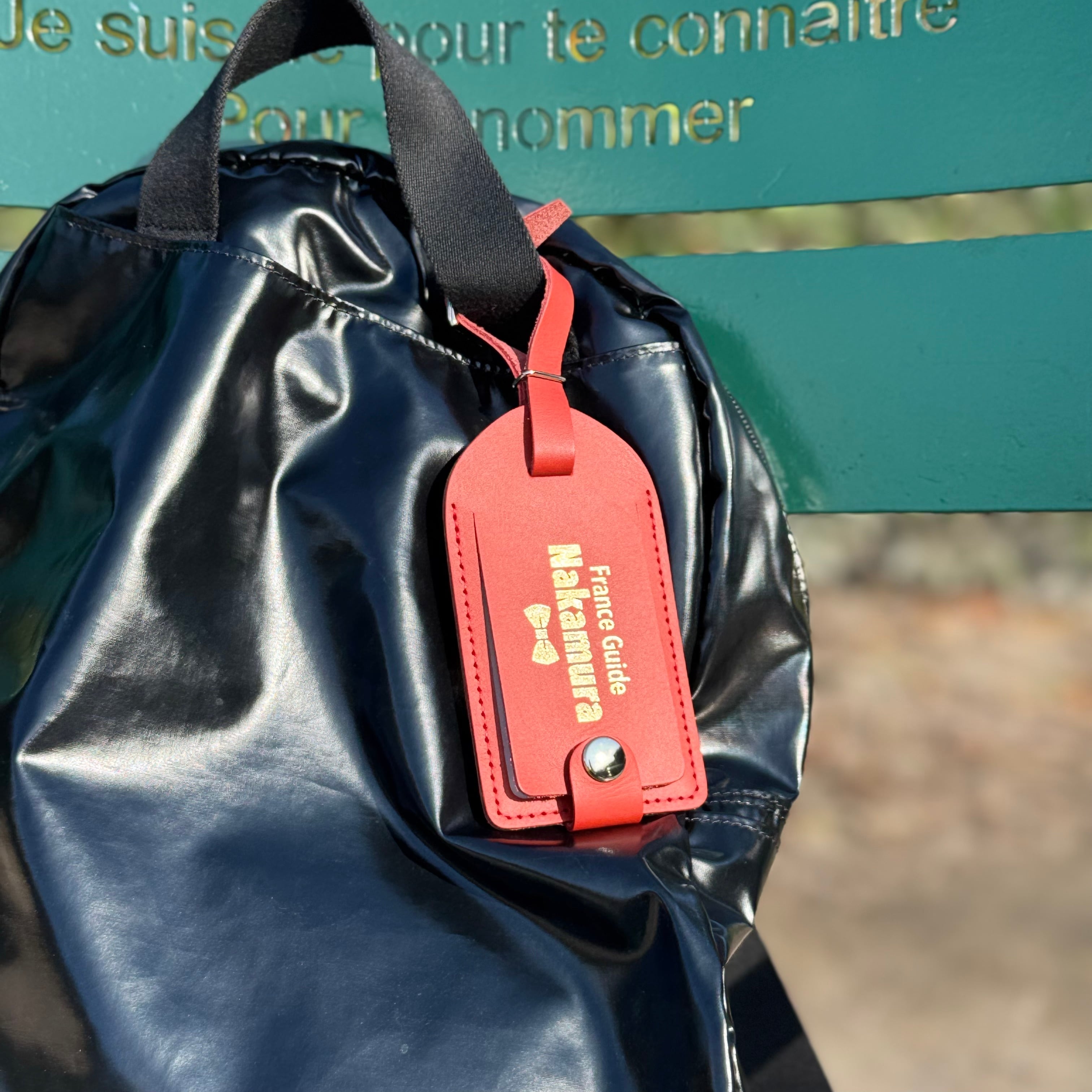 本革ラゲッジタグ（Luggage Tag）」《スカーレット》 | France Guide