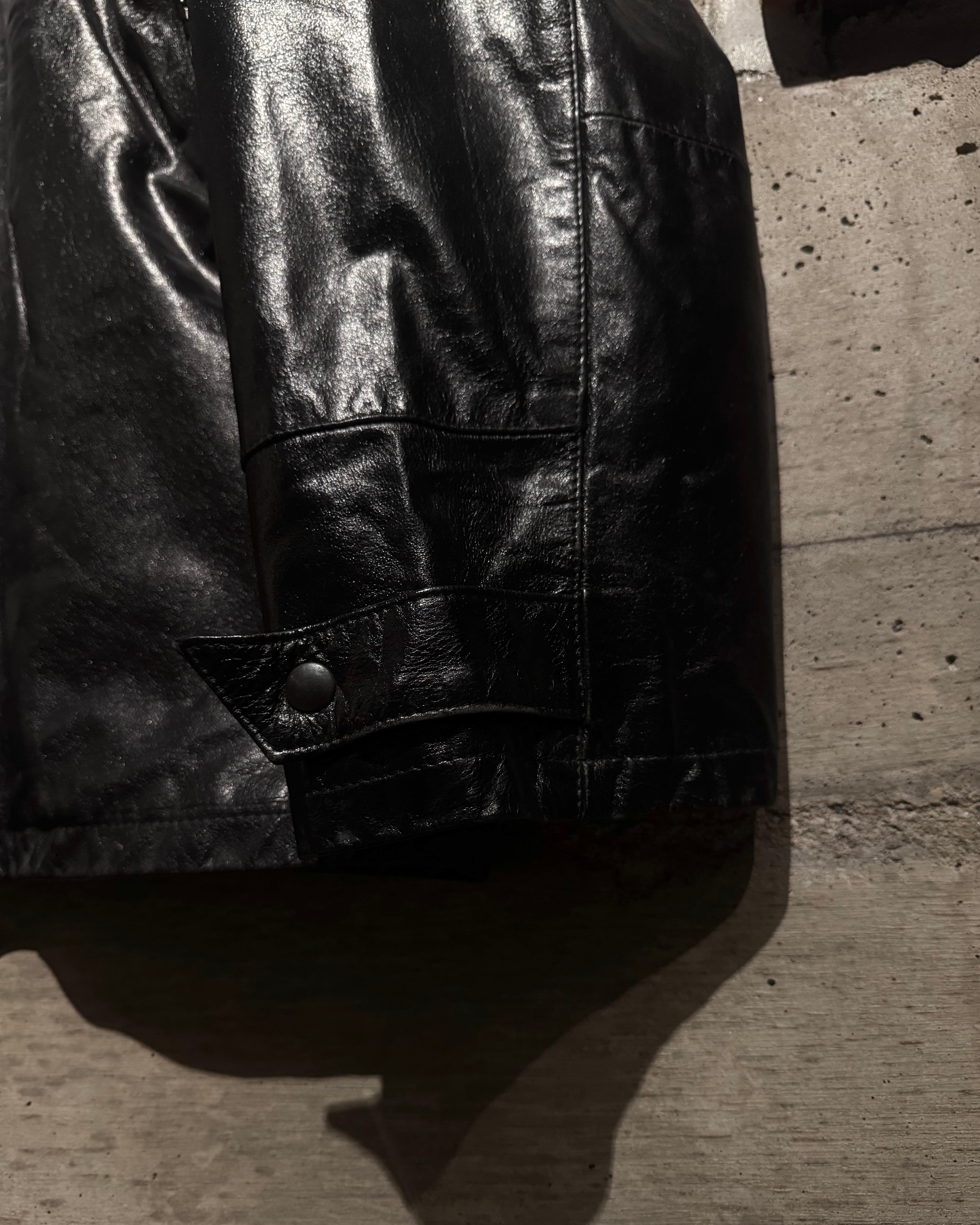 Caka】“CALUGI E GIANNELLI” Euro Vintage Zip Up Hooded Leather