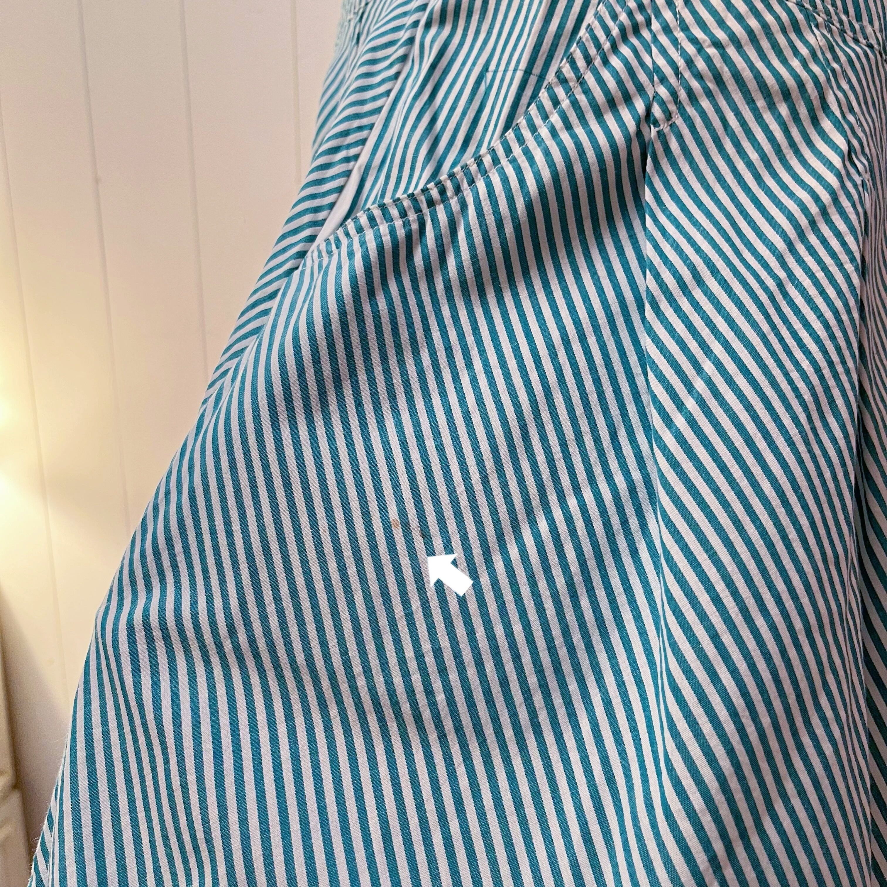 green stripe shirt one-piece