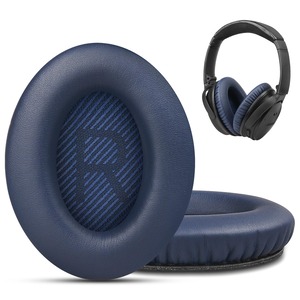 【特価処分】【プロ仕様】 GEVO イヤーパッド イヤークッション 交換用 Bose Quiet Comfort 35ヘッドフォンに適用 ヘッドホンパッド 遮音 ソフトレザー 高密度フォーム Bose QC 35/25/15 QC2/Ae2/Ae2i/Ae2W/Sound Link/Sound Trueに対応 (ブルー)