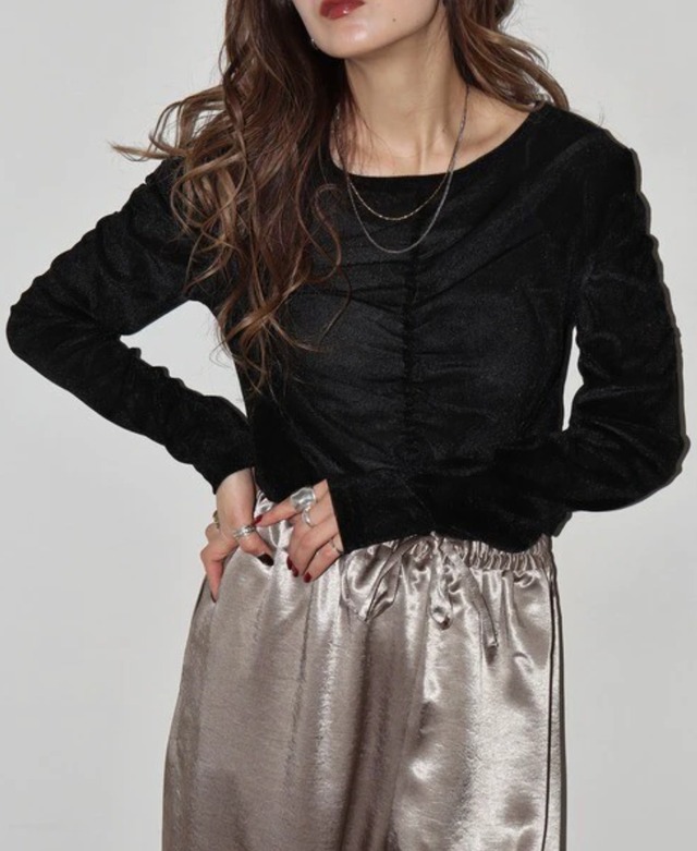 ナンバーミーTOKYO"SHEER VELOR　CUT AND SAW”BLACK