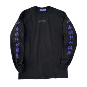 "SLOGAN"  L/S Tee BLACK