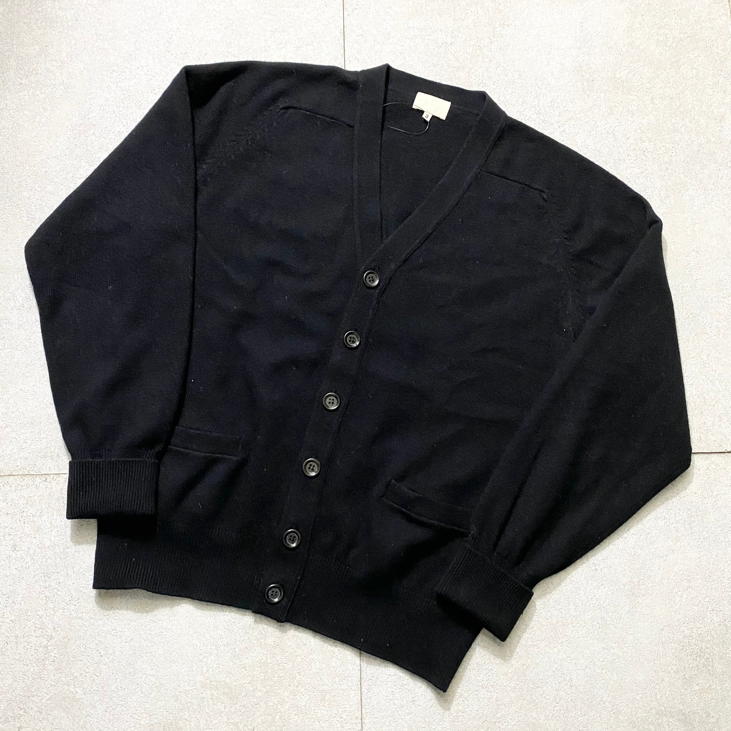 TAKEO KIKUCHI black wool cardigan | NOIR ONLINE