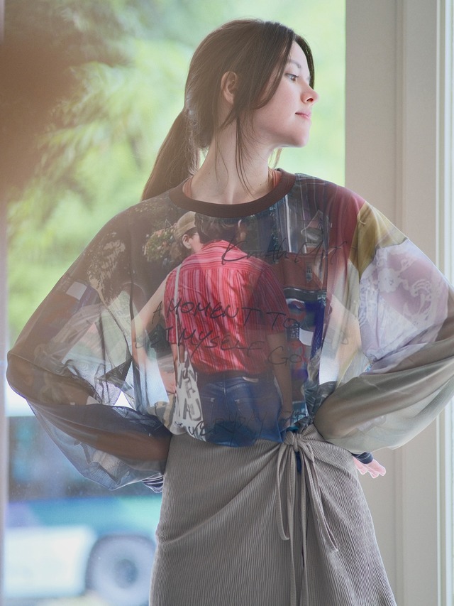 Oji Sheer Long Sleeve Tee  / UNISEX / OJI