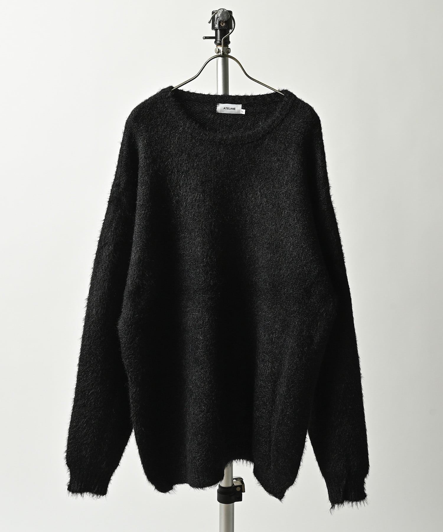 ATELANE Nylon Polish Shaggy Crew Neck (BLK) 25A-21041