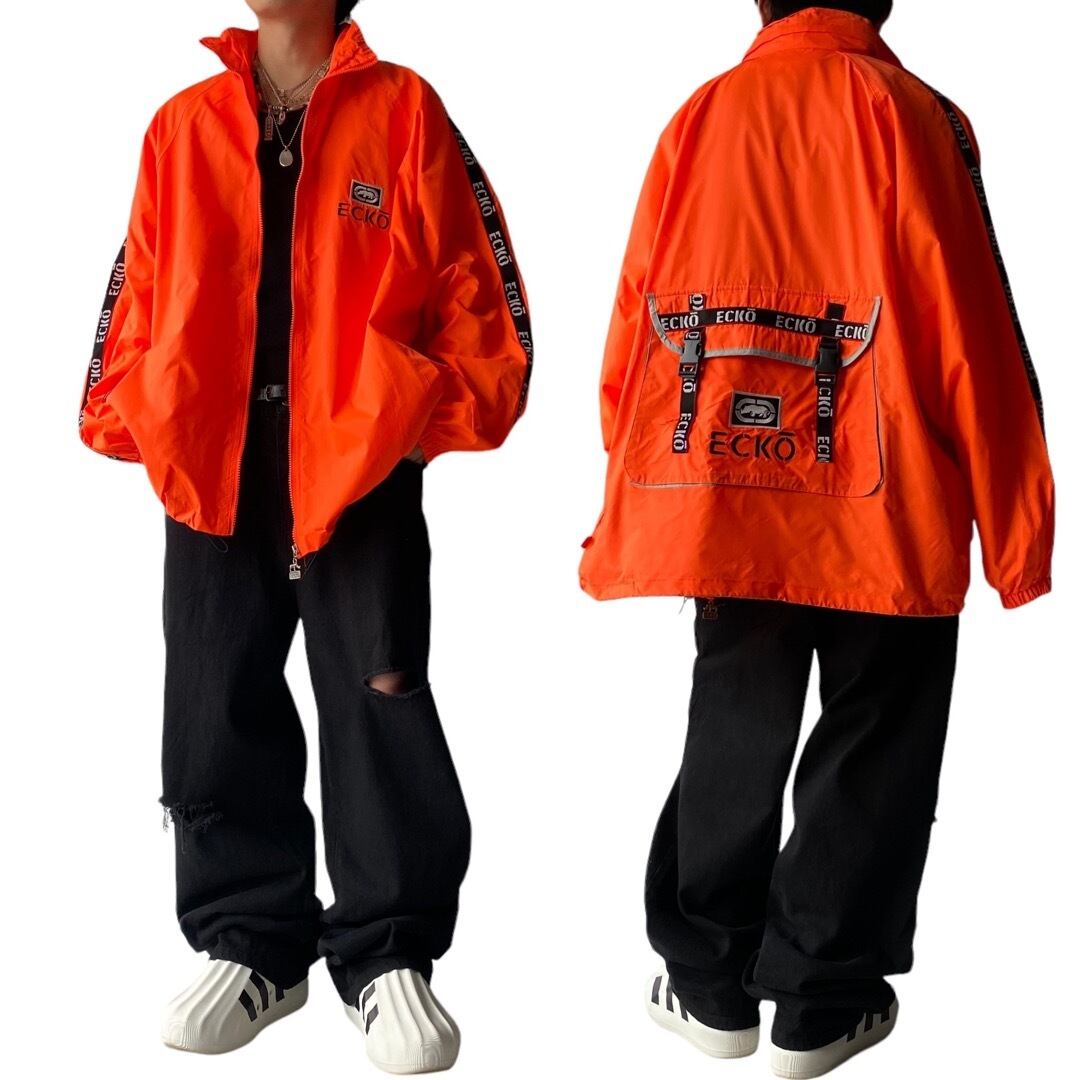♾ECKO UNLTD.♾ side tape logo design over sized zip jacket ♾ECKO UNLTD.♾ side tape logo design over sized zip jacket