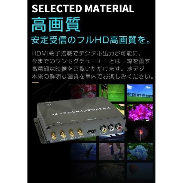 高精細度 地デジチューナー フルセグチューナー HDMI 4x4 4チューナー