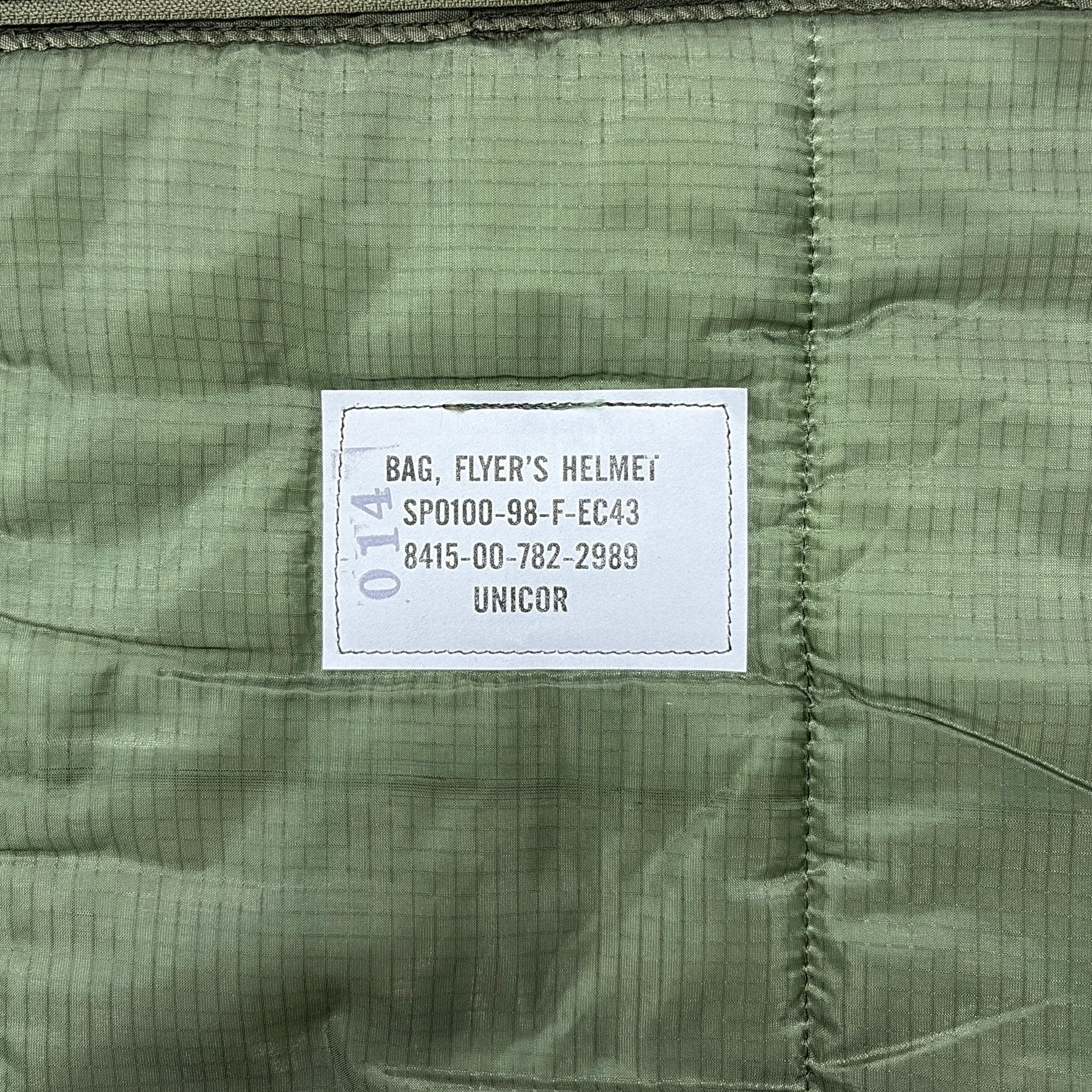デッドストック 90s 1998年 USAF フライヤーズ ヘルメットバッグ