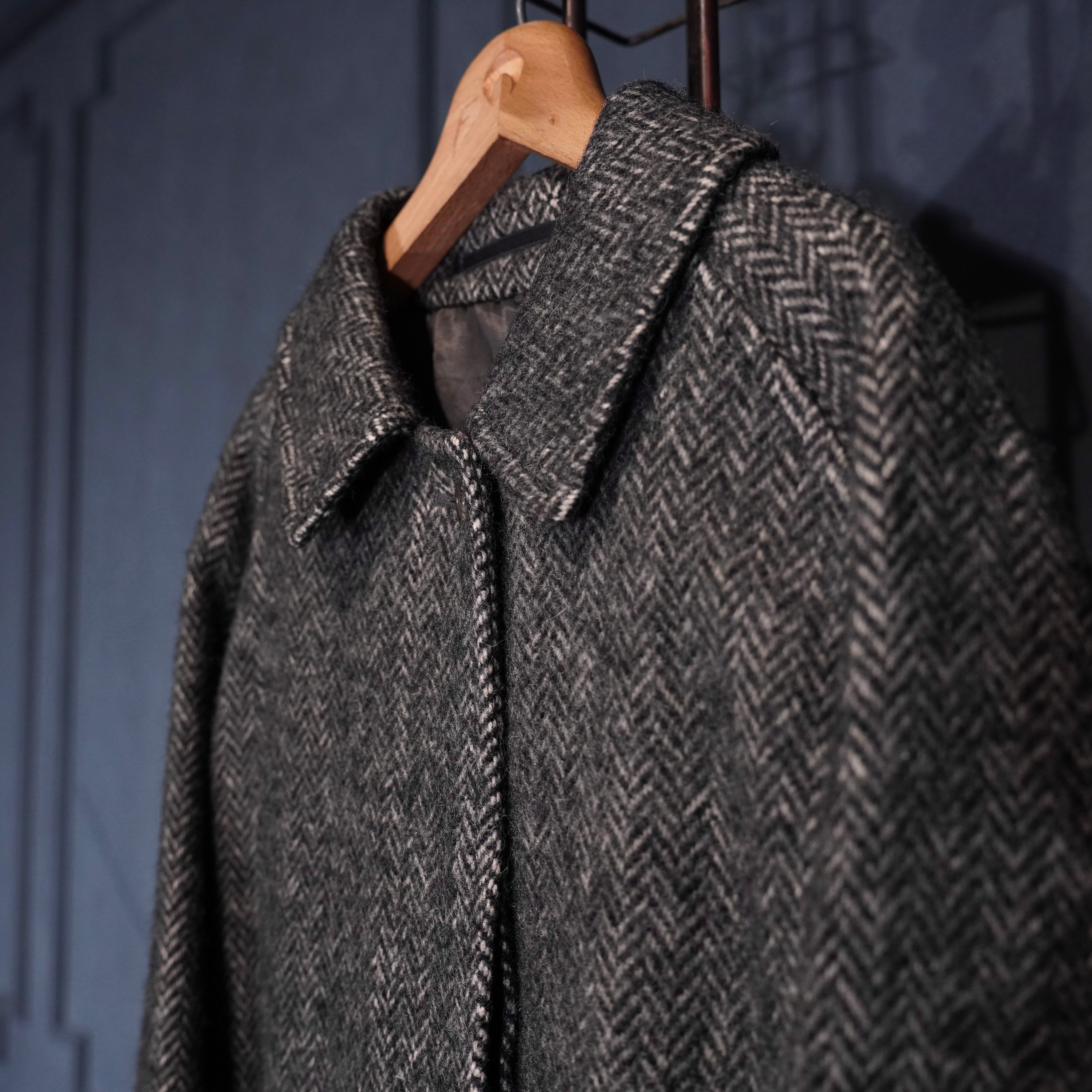Burberrys SHETLAND TWEED WOOL BALMACAAN COAT/バーバリーズ