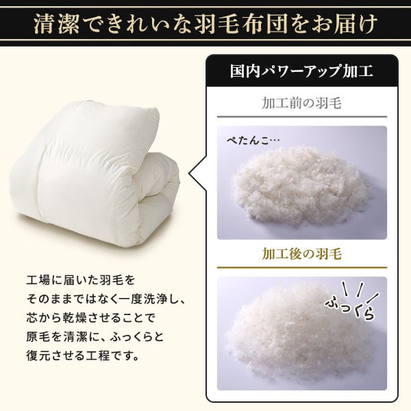 羽毛布団 掛け布団 クイーン アイボリー ダウン率90% 350dp 羽毛布団 掛け布団 クイーン アイボリー ダウン率90% 350dp