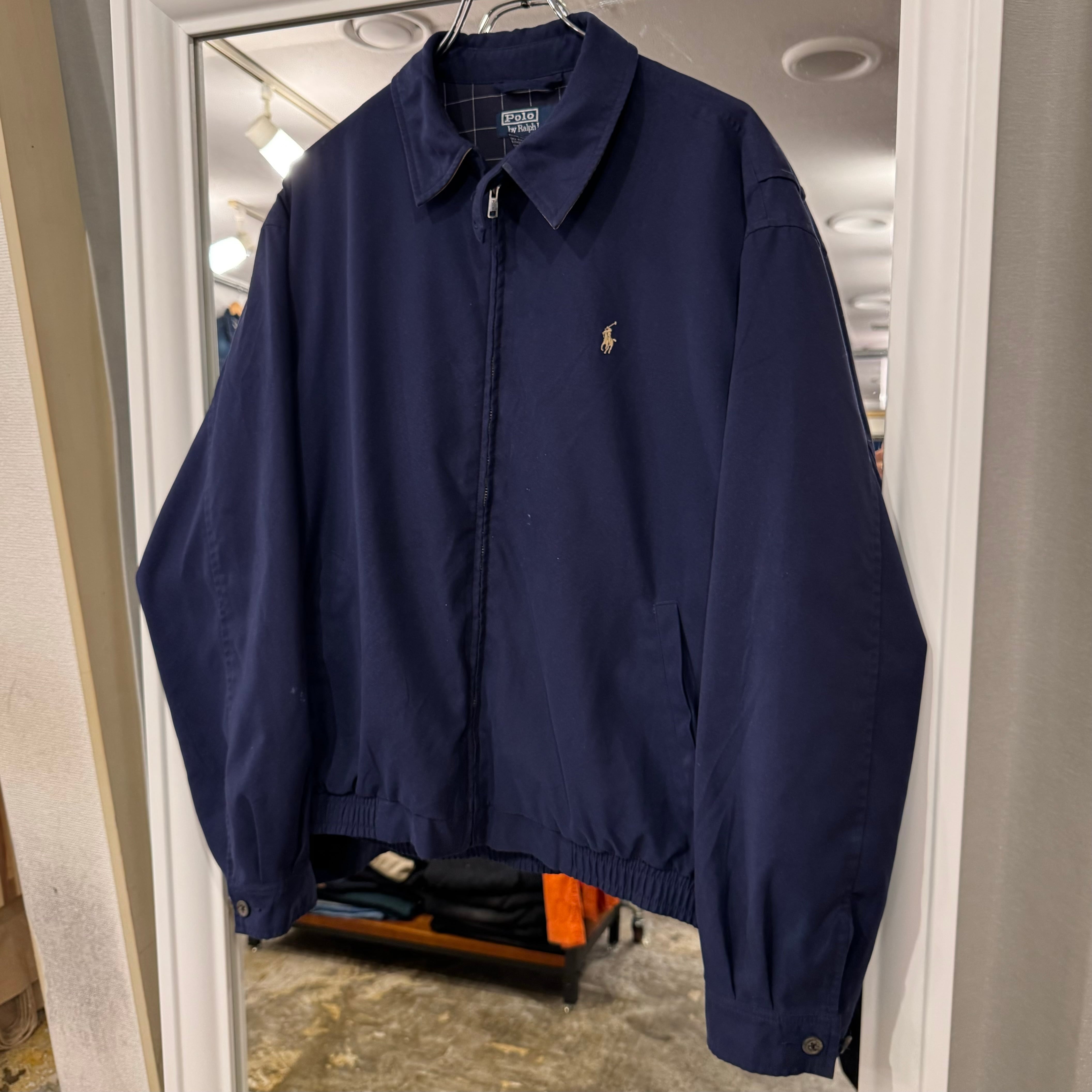 美品】【L表記】90's Polo by Ralph Lauren Swing Top “Navy” | spike osu
