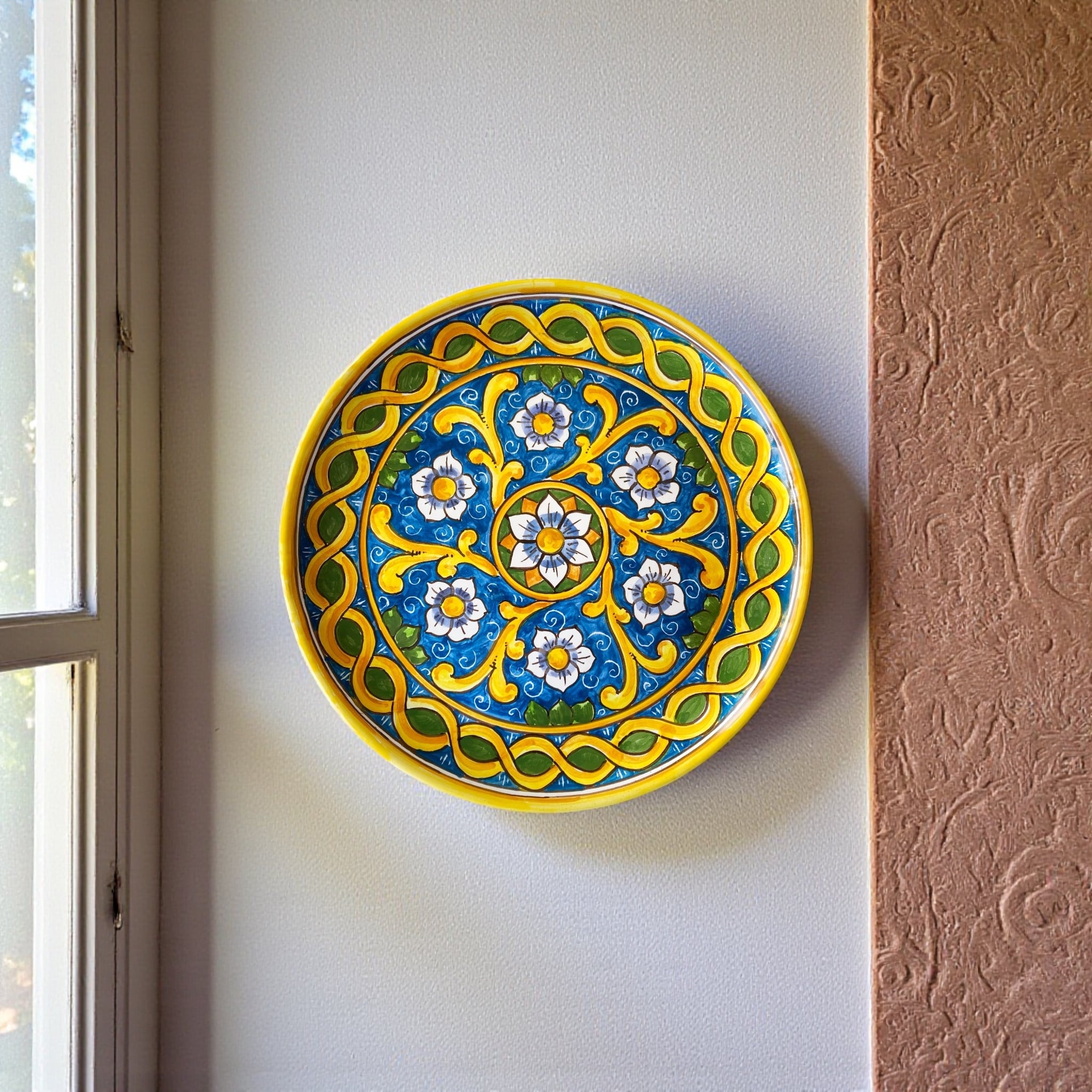 絵皿 26cm GEO037 マヨリカ焼き イタリア陶器 シチリア | イタリア陶器