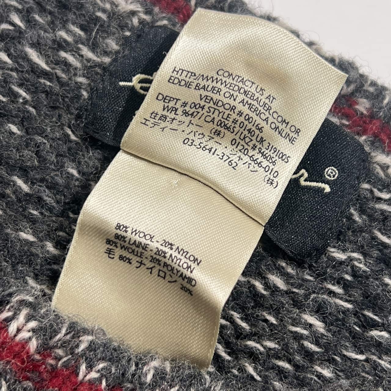 90s 00s Eddie Bauer エディーバウアー 黒タグ ロールネック ウール混 ニット セーター S/グレー系 ビンテージ