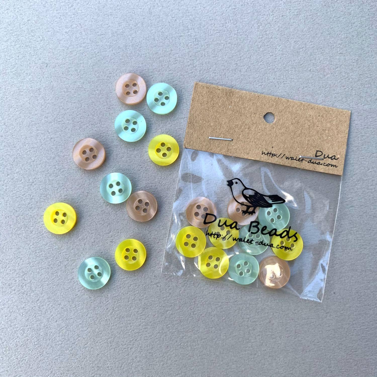 4つ穴ボタンアソートパック（12mm/10p） | Dua-アクセサリーパーツショップ