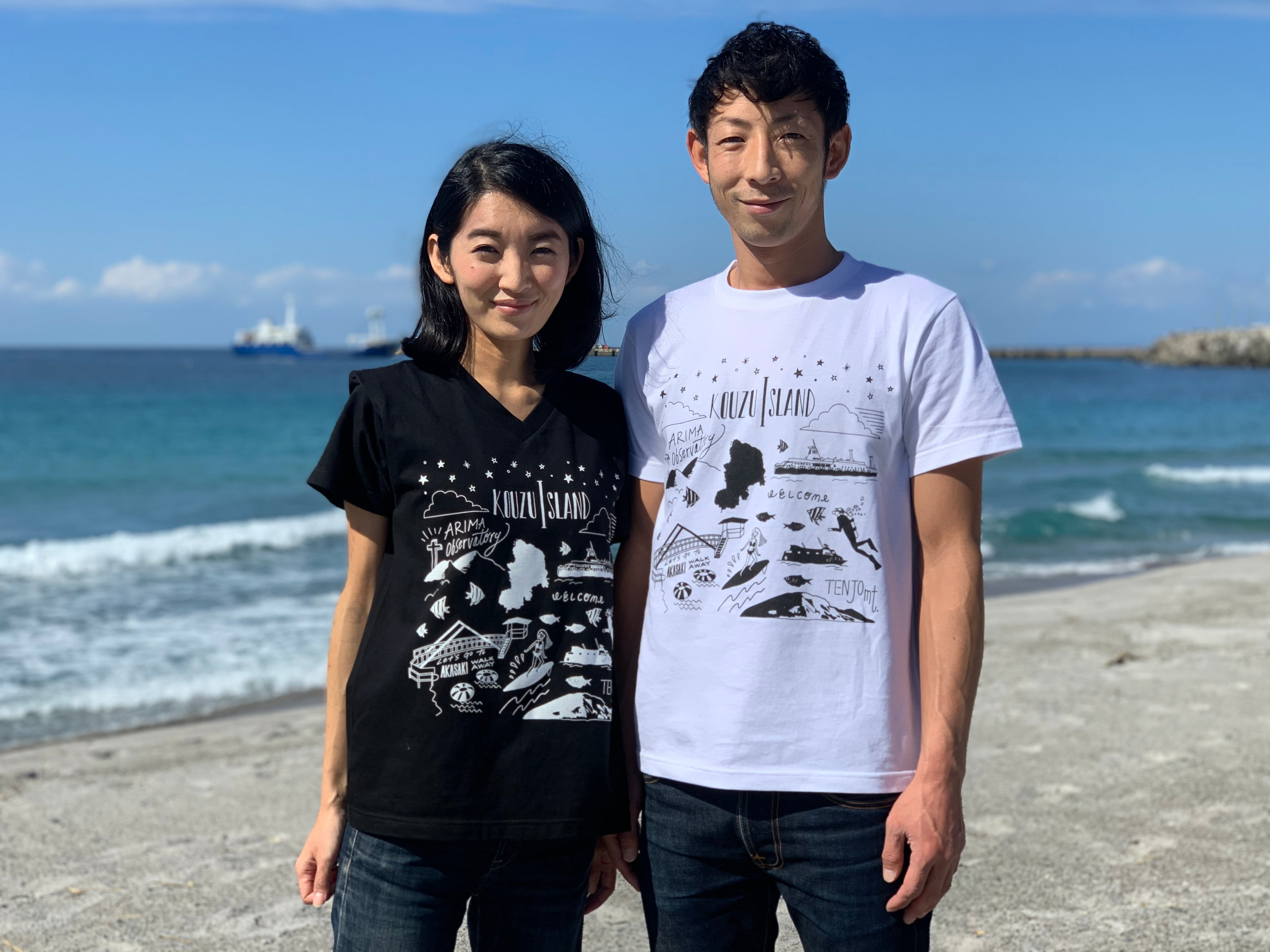 神津島オリジナルTシャツ クルーネック・ホワイト | FamiliA