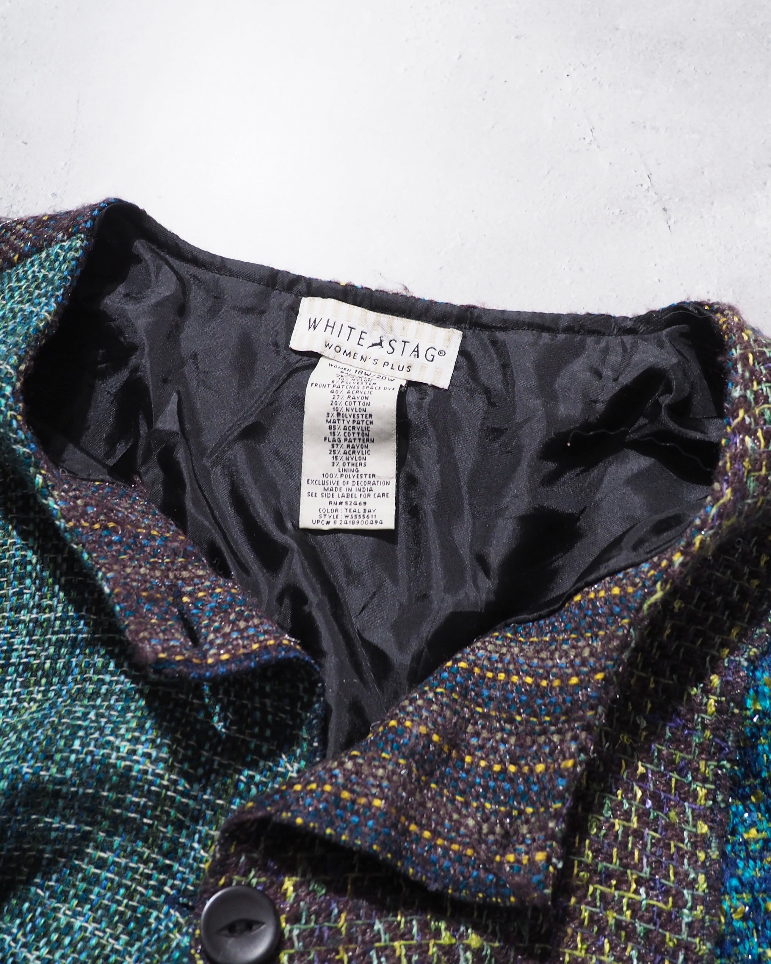 " WHITE STAG " Beautiful Cold panel Custom Patch work jacket