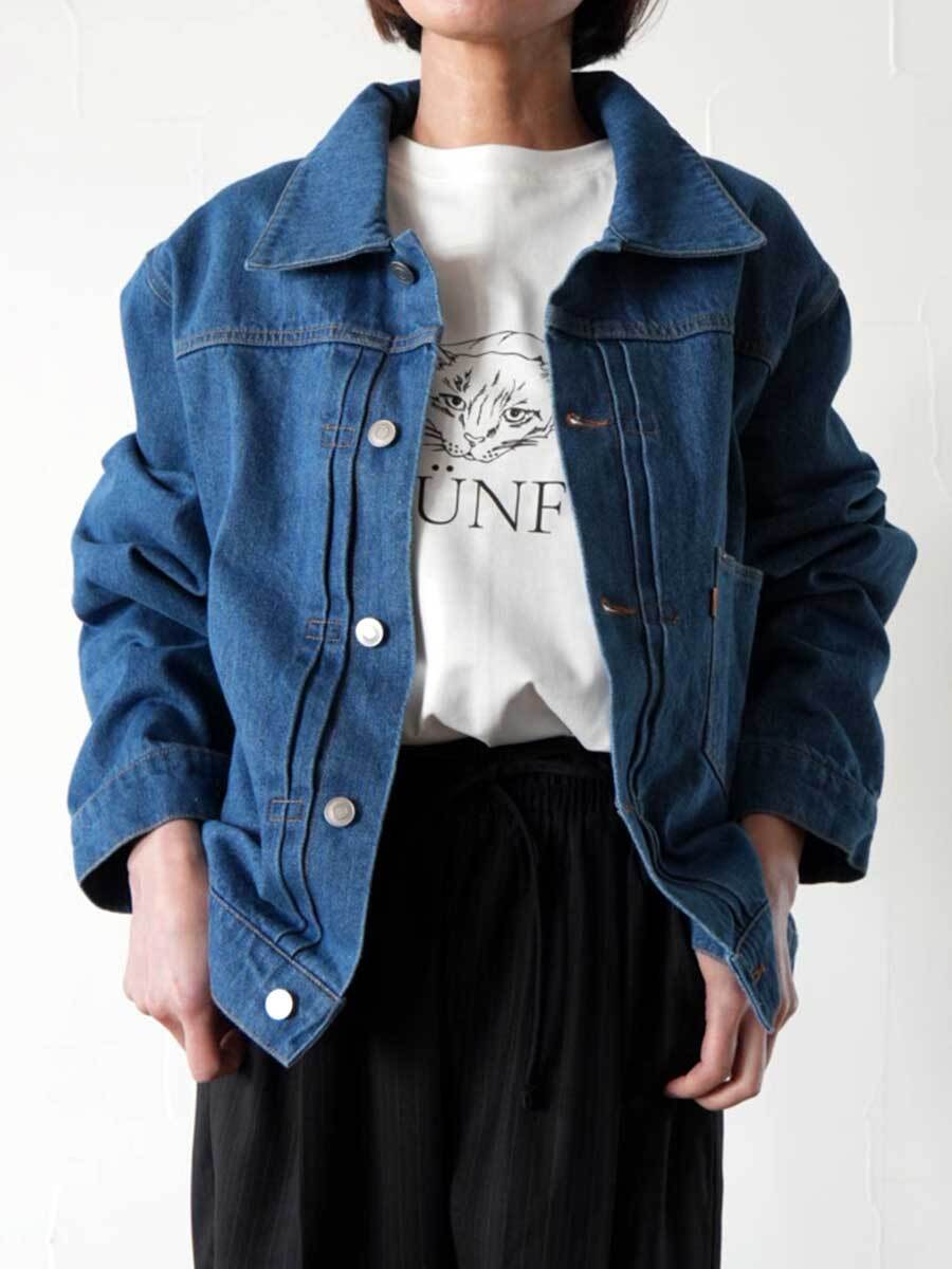 394. café de INDIGO CASA デニムジャケット(A1ブルー)(MIG113JDE)