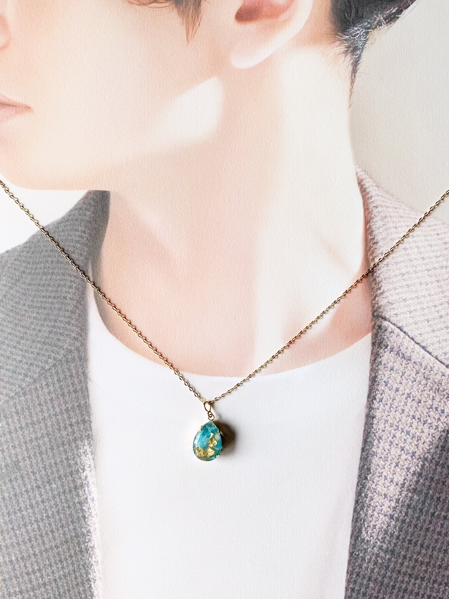 ユニセックス】感情をデトックス・ブルーアパタイト・ネックレス