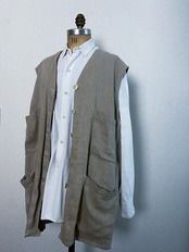 NICOLE FARHI Linen Waist Coat