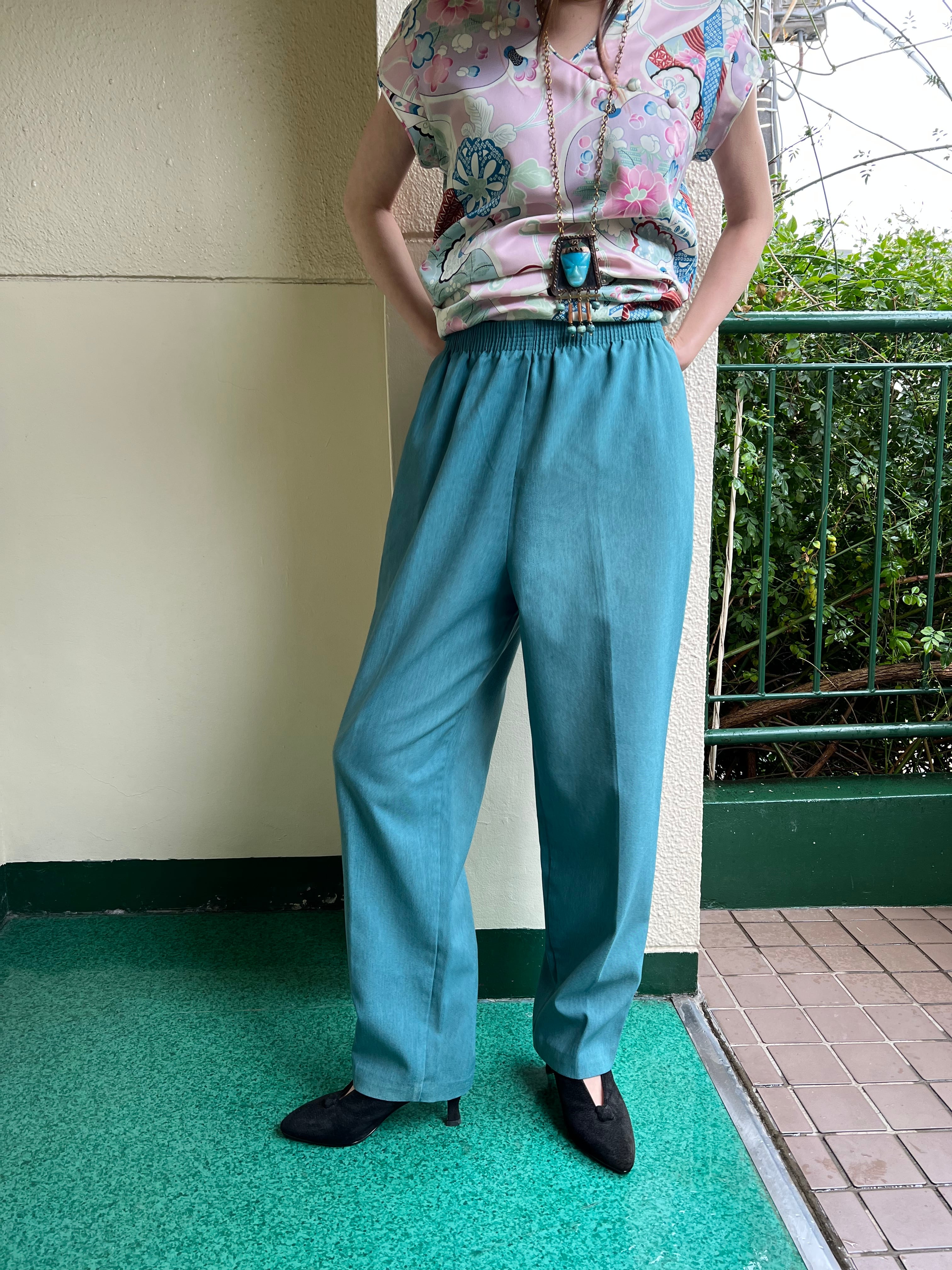 アウトレットセール格安 70s ポリパンツ pants poly check vintage