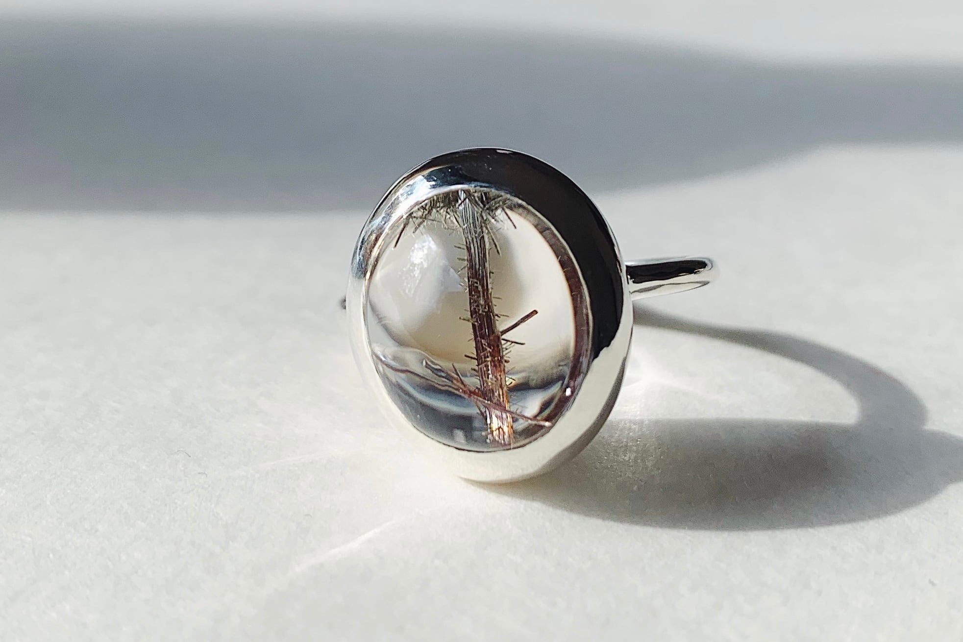 扉 シルバールチルインクォーツ リング silver no,288