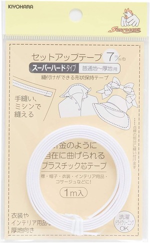 【数量限り】KIYOHARA サンコッコー セットアップテープ スーパーハード 幅7mm×長さ1m 白 SUN52-07