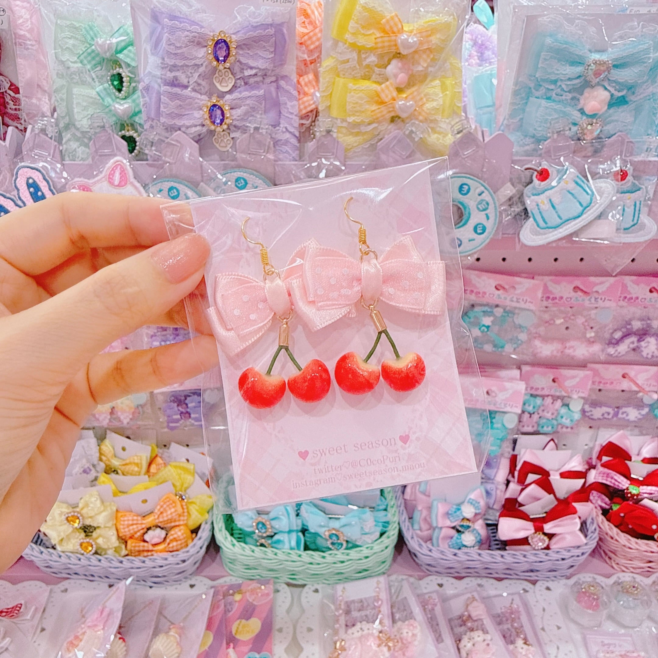 【C8】15-15さくらんぼピアス