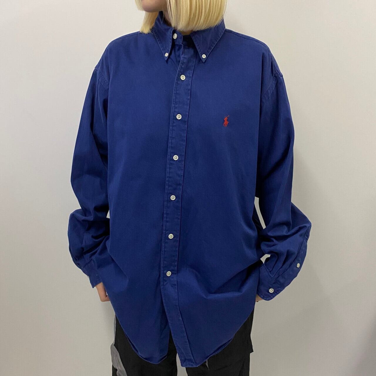 90年代 Ralph Lauren ラルフローレン BLAKE 長袖 ボタンダウンシャツ 