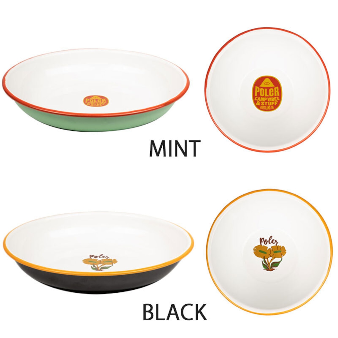 POLeR ポーラー POLER CAMP PLATE 選べるカラー MINT BLACK