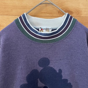 【Walt Disney World】90s USA製 スウェット トレーナー 刺繍 ロゴ ミッキーマウス ヴィンテージ M US古着