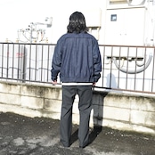 YASHIKI(ヤシキ)着回し抜群ハーフジップニット、普通に良いスラックスstyle