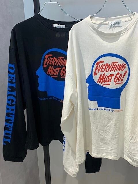 sleeve print long T-sh