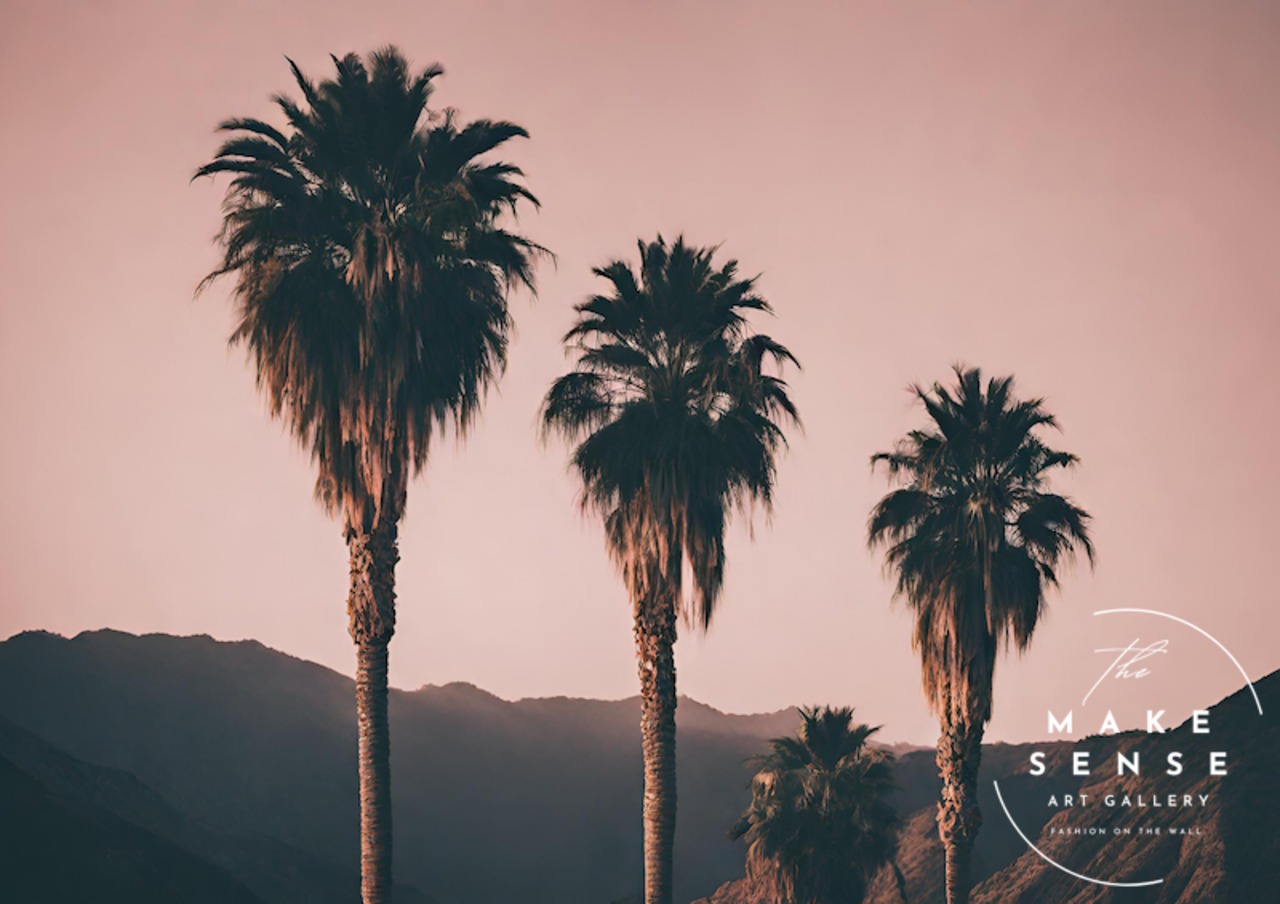 Palm Tree｜ヴィンテージ感漂うパームツリーポスター｜大人の西海岸スタイルを演出する白黒アート｜A3ポスター