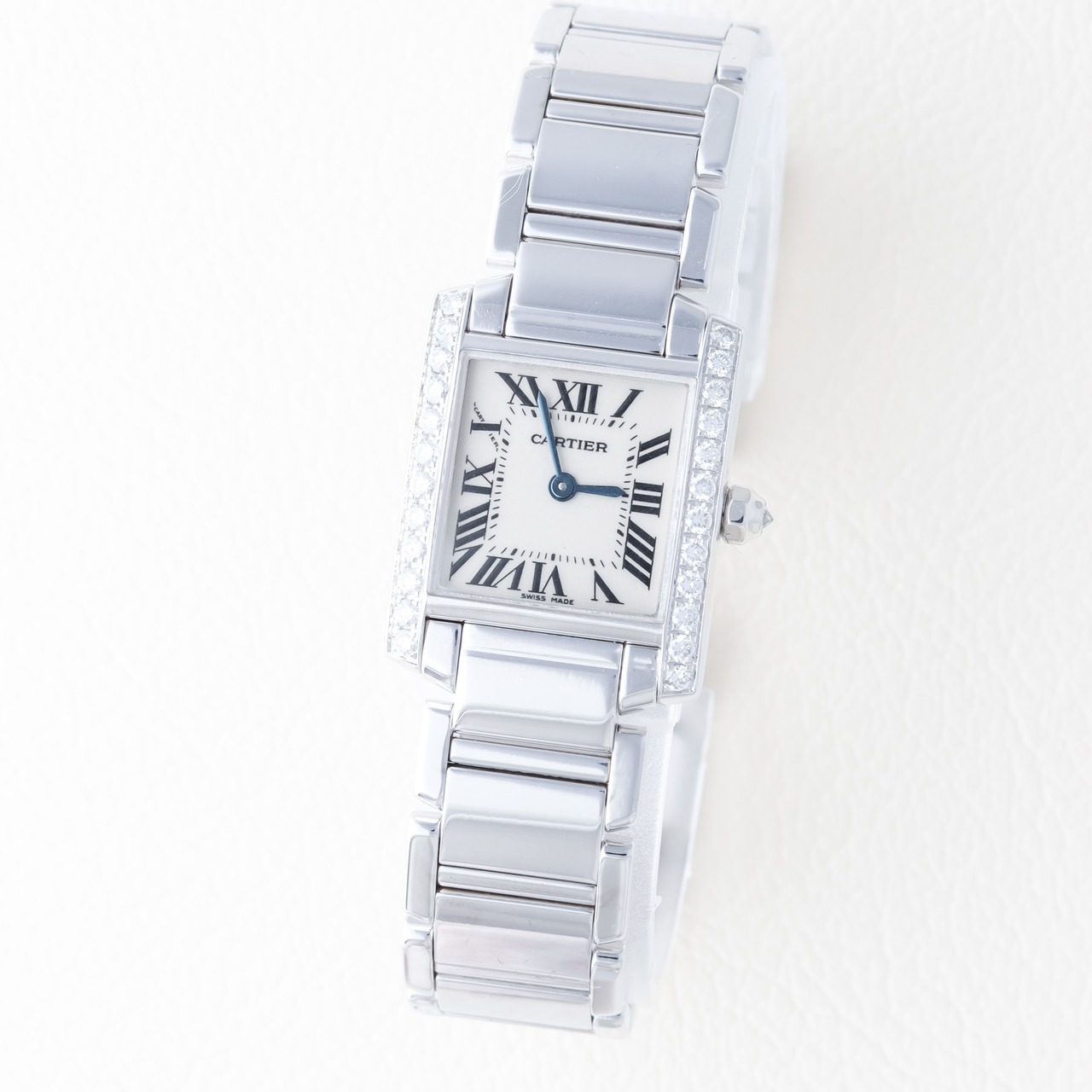 カルティエ タンクフランセーズ SM ホワイトゴールド 純正ダイヤモンド