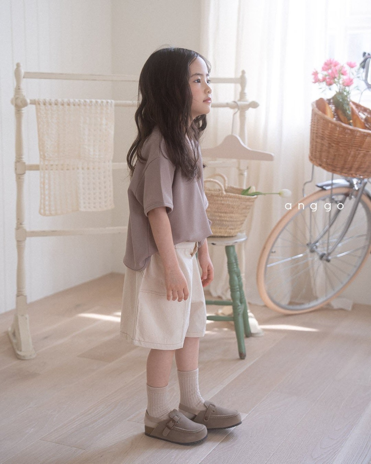 【anggo】チアバターパンツ クリーム 90〜110cm - 5