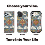 受注生産 iPhoneケース 太陽と花の細密民芸柄｜サイケ民芸 PSYF048A