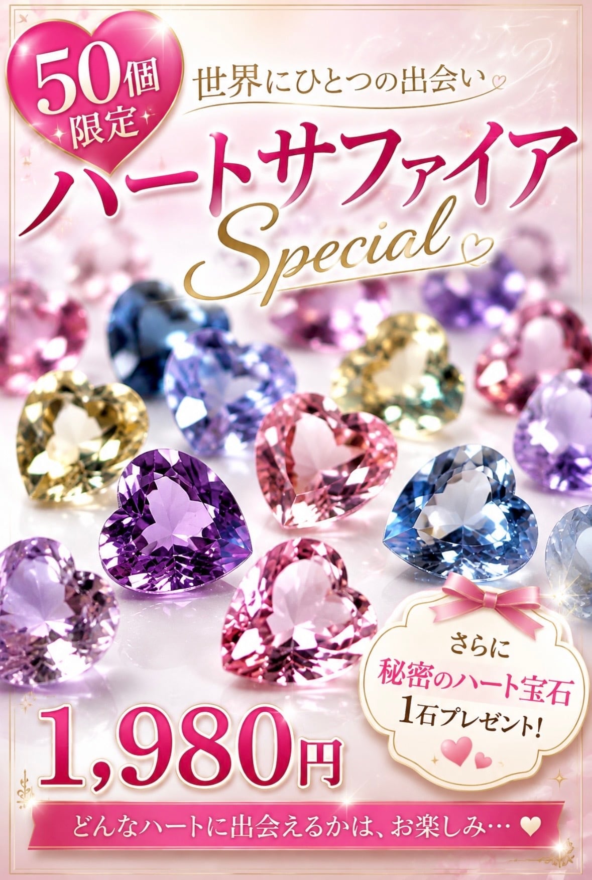 50個限定】世界にひとつの『ハートサファイア』Special ✨ [DK-1420