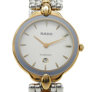 ラドー フローレンス 腕時計 クオーツ シルバー文字盤 メッキ メタル GP レディース RADO 【中古】