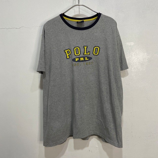 RalphLauren ラルフローレン　プリントロゴTシャツ　リンガー風　L