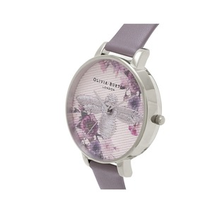 OLIVIA BURTON オリビアバートン エンブロイダーダイヤル ロンドングレー ＆ シルバー OB16EM05 レザー 腕時計 レディース