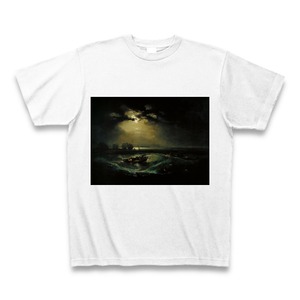 海上の漁師たち（ウィリアム・ターナー）：厳選名画Tシャツコレクション（ホワイト）