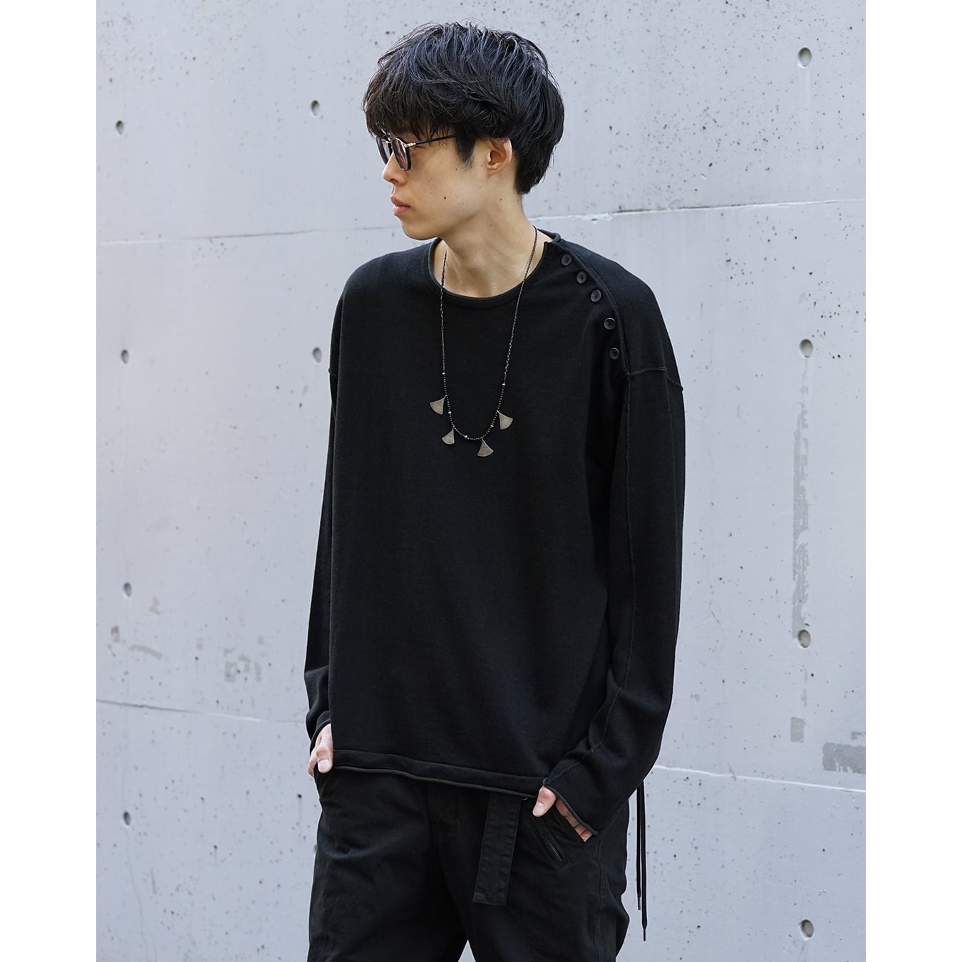 K*u様 The Viridi-anne リバーシブル グランジ セーター The Viridi-anne] (ザヴィリディアン) VI-3979-07 WOOL/COTTON PO
