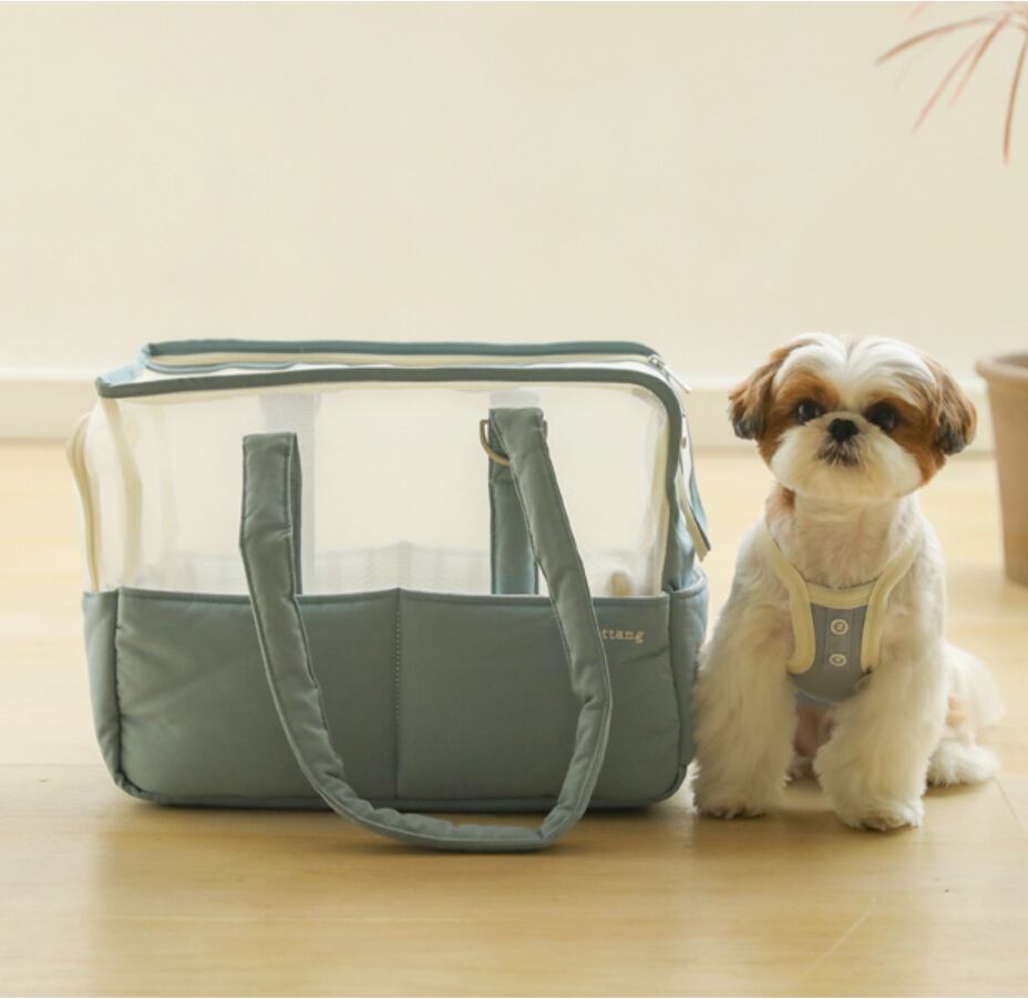 S/即納【ba&ttang】mesh two in one shoulder bag (blue)
