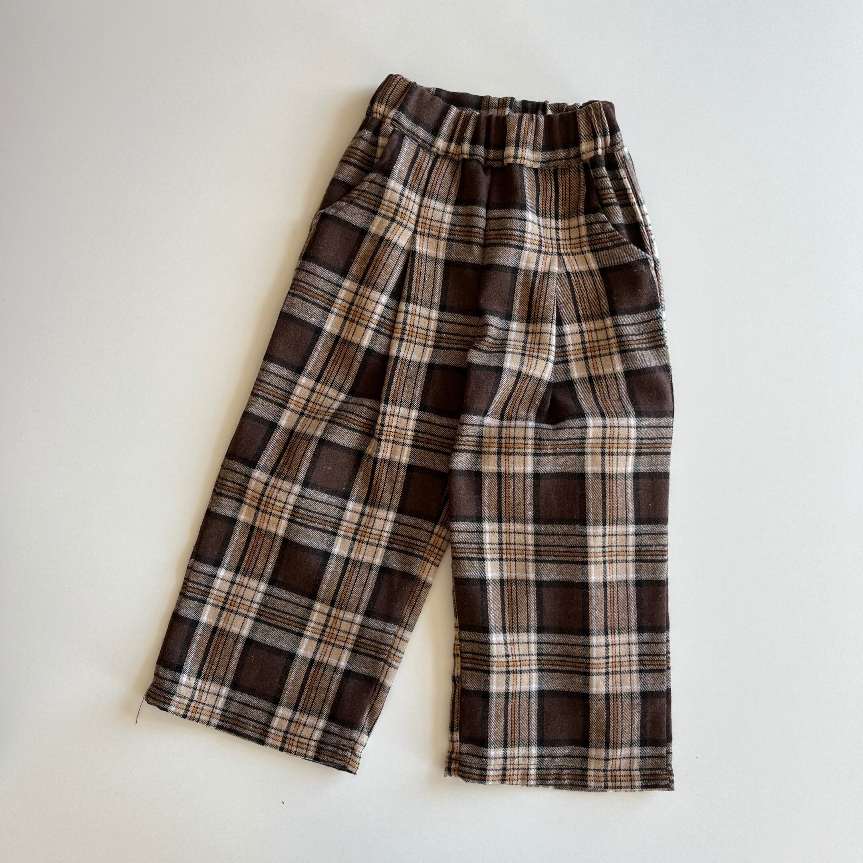 【即納】NO.972 check wide pants