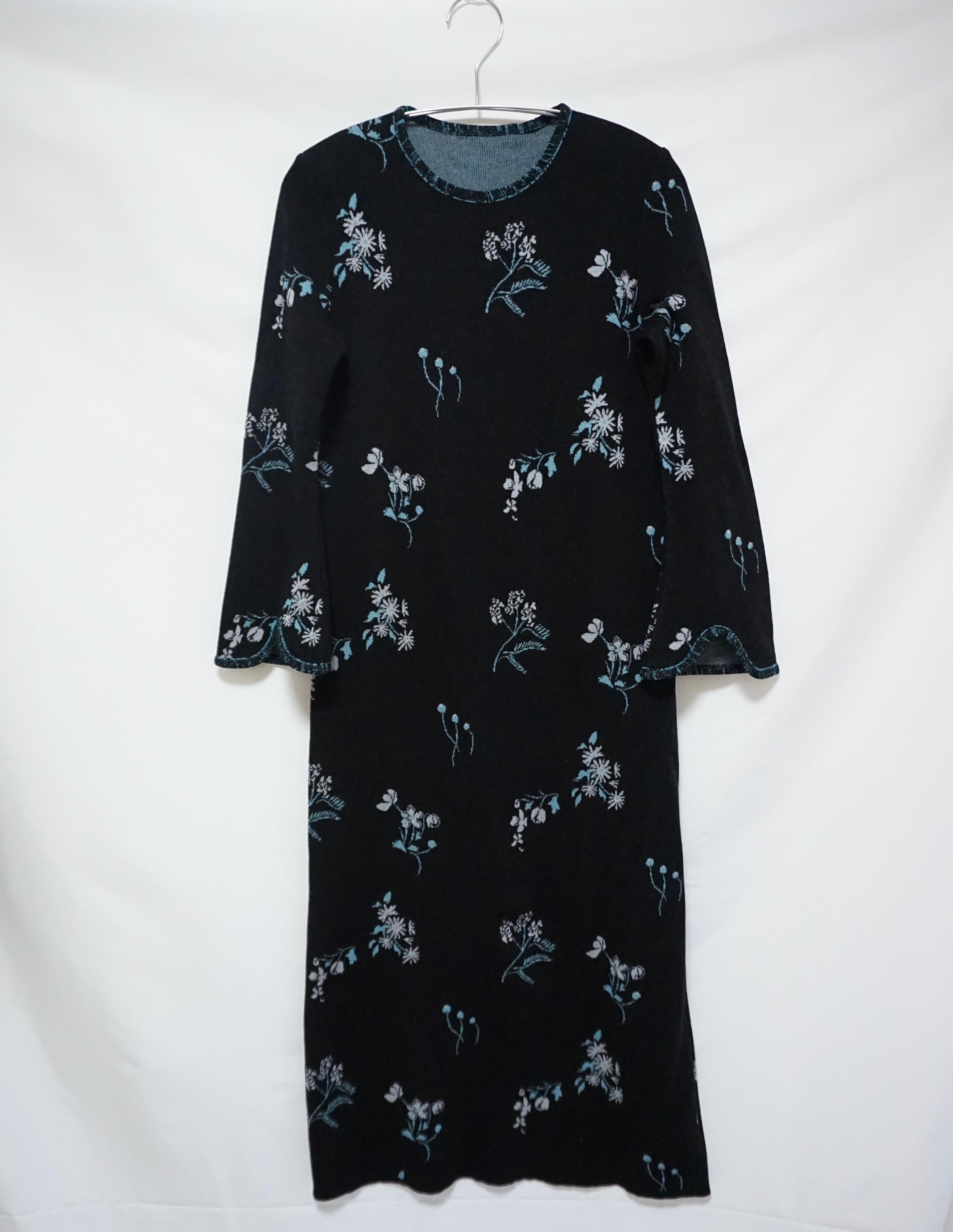 mame　Floral Jacquard knitte Dress