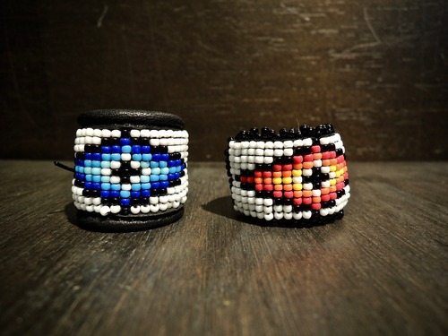 SATANTA サタンタ BEADS LEATHER RING 001 002