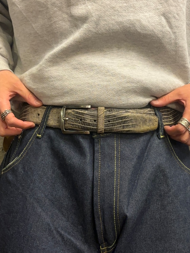 Snake Skin Leather Belt Snake Skin Leather Belt