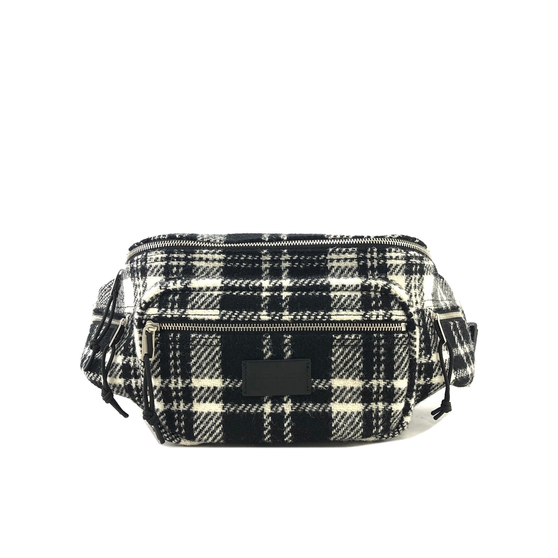 希少☆SAINT LAURENT　ボディバッグ　チェック　モノクロ SAINTLAURENT PARIS サンローラン チェック YSL BAG NY RIP BODYB